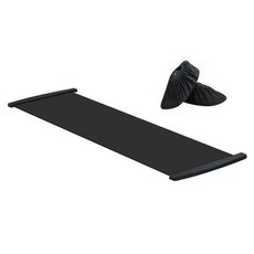 루루홈 홈트레이닝 런닝 슬라이드 보드 2m + 전용 덧신, 블랙