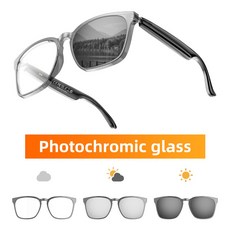 AI同聲翻譯太陽眼鏡 無線通話音樂智慧藍牙眼鏡 多國語言互譯全球通用 超輕舒適 出國必備, 1個, A10黑框變色(AI)