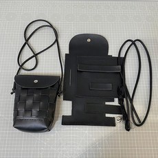 인조 가죽 수공예 토트백 소재 제품 액세서리 가방 공예, 1.블랙 DIY 전세트