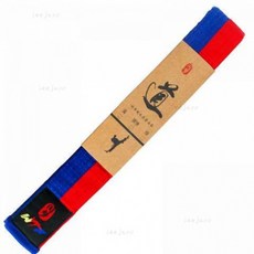優選熱賣跆拳道腰帶，多色可選，兒童考級道帶，客製化繡字服務, 藍紅帶2.4米-雙圈, 1個