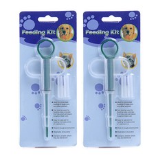 슈슈펫 반려동물 알약 주사기 2개+ 실리콘 노즐 4개, 1세트