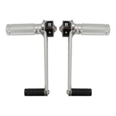 카페 레이서 오토바이 후면 발 페그 페달 빈티지 발판, 1. Sliver