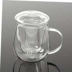 티잔 로하티 글라시오 내열 유리 티머그 뚜껑 컵, 본상품