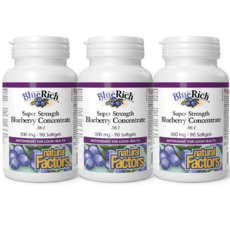 내추럴팩터스 블루베리 캡슐 500mg 90정 x3통, 3개