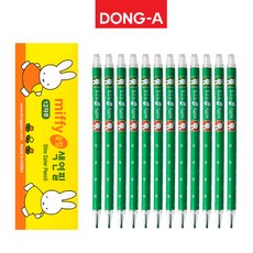 동아 미피 슬림색연필/언더라인/색칠/채점용 1다스, 초록(12자루)