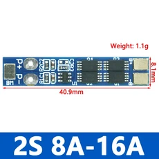 2S 3A 4A 5A 8A 10A 13A 20A 7.4V 8.4V 리튬 이온 18650 리튬 배터리 보호 보드 BMS 보드 표준 밸런스 전자 부품 액세서리 소스, 2S 8A-16A