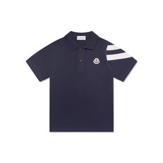 몽클레르 앙팡 로고 패치 폴로 셔츠