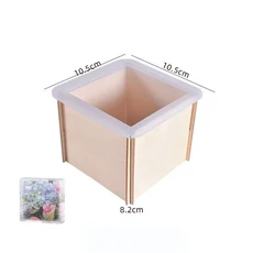 3D 에폭시 송진 직육면체 큐브 사각형 실리콘 몰드 딥 캐스팅 나무 지지대 곤충 표본 결혼 선물 신제품, 10 square-S
