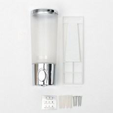 G.L.S 크린워시 원형 디스펜서 400ml 실버 워터디스펜서, 1