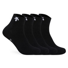 데상트 남성 바닥로고 발목양말 4P_BK, FREE, 4족세트_BK