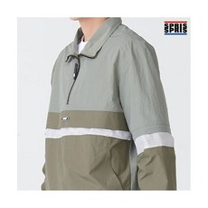 스프리스 남성 3단 배색 아노락 점퍼 카키