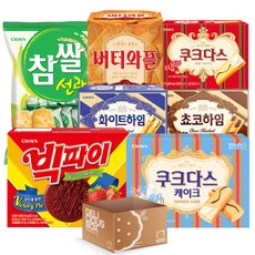 참쌀선과+쵸코하임+쿠크다스+빅파이+버터와플+쿠크다스케이크 크라운7종 과자세트, 1세트