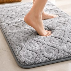 쪼이소 빨아쓰는 푹신한 두꺼운 논슬립 화장실 발매트, 1개, 그레이