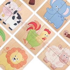 18개월아기놀이 원목 자석퍼즐 동물