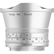 TTArtisan 7.5mm F2 APS-C Fisheye 어안 수동 초점 단초점 렌즈 은 실버 RF 마운트, 상세페이지 참조