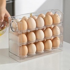 에그 보관함 정리함 달걀 케이스 용기 계란통 자동 수납 투명 일반상품, 1개