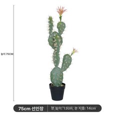대형 선인장 모형 인테리어 식물 데코 110CM 개업선물 홈, 75cm 꽃 인공, 1개