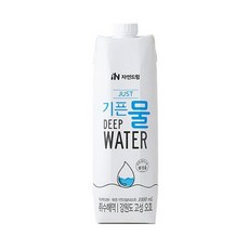 자연드림 JUST 기픈물 1000ml x 12개입 (종이팩 해양심층수), 1L, 12개
