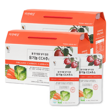 자연해답 유기농 CCA쥬스 양배추 당근 사과 NFC 착즙 원액, 60개, 100ml