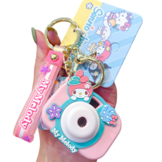 산리오 정품 프로젝션 카메라 키링 열쇠고리, 마이멜로디 쿨썸머(PINK), 1개