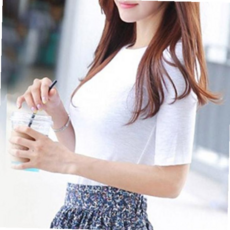 입기 좋은 데일리 신축성 5부 라운드티 여자 가볍게 59000EA 1EA, 블랙