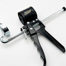 알루미늄 합금 실리콘건 전문가용 방수 접착 코킹 건 충전식 편리한 휴대용 시공용 블랙 알루미늄 고무 총, 1개