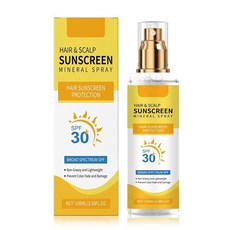 얼티밋 헤어 & 두피 자외선 케어 SPF 30 | 염색/강조된 모발을 위한 컬러 잠금 무중력 투명 미스트 리프 세이프 비건 포뮬러 비치-풀-데일리 에센셜, 1개