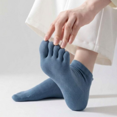 남성 발가락 항균 양말 5켤레 세트 순면 메쉬 숑숑마녀