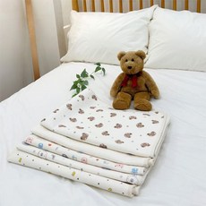 무형광 오가닉 방수요 유아 방수패드 kyw*9318LG, M (구름토끼)