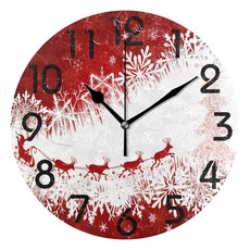 ZzWwR 아름다운 인어 실루엣 프린트 원형 벽시계 24.1cm(9.5인치) 배터리 작동 쿼츠 아날로그 조용한 책상 시계 가정 사무실 학교용, Color23