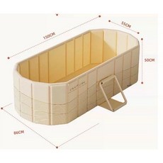 方形折疊泡澡桶，免安裝，成人加大號, 全摺疊泡澡盆