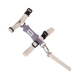 HIDREAM 貓貓工型胸背牽繩組 橄欖拼灰/牛乳拼紫, 牛乳拼紫, 1個