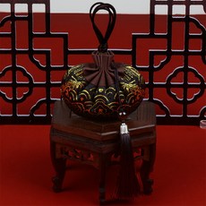 中式古風香包束口袋 復古宮廷風刺繡福袋, 1個, G015江海流霞—檀心單流蘇款）,空袋