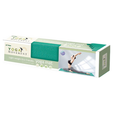 Comefree 康芙麗 羽量級TPE摺疊瑜珈墊 CF-81402，輕巧便攜，環保材質，防滑安全, 湖水綠, 1個