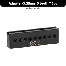 WUTA 다기능 가죽 구멍 펀치 원형 프리킹 다리미 스티칭 펀칭 교체 가능 헤드 공예, 8)Adapter-338mm 9teeth