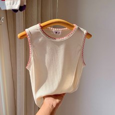 BabyBear 女童純棉花邊背心 兒童無袖上衣 輕薄透氣內搭