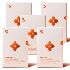 감사모아 아카시아 꿀 스틱 10포 x 5 자연 숙성 벌꿀 선물 세트 결혼식 답례품, 100g, 5개