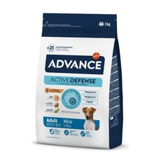 愛旺斯ADVANCE 小型成犬活性防禦配方 雞肉口味 3kg, 1個, 成分: 雞肉、脫水家禽蛋白、全麥粉、米、玉米、雞脂肪、脫水豌豆、玉米粉、脫水豬肉蛋白、玉米蛋白、動物性水解蛋白(家禽、豬肉、魚)、甜菜渣、豌豆纖維、粉頭、菊糖、礦物質、血漿蛋白