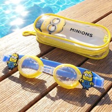 우리아이 수영필수템 캐릭터 수경, 옐로우, 1개