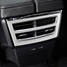 Model X 16-24 後排出風口面板飾蓋 碳銀亮光3D真碳纖維 Carbon Fiber
