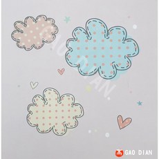 高墊 彩色巧拼地墊60*60*1.2cm卡通拼接地墊 防滑防水 兒童遊戲爬行墊 加厚安全防撞 兒童床墊 增高墊, 雲朵, 雲朵