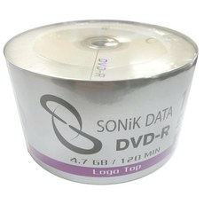 SONiKDATA DVD-R 16X 4.7GB 120MIN 空白燒錄光碟片 300片 LOGO Top, 6個, SONiK DATA, 50片裸縮