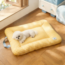 WHH 사계절 반려동물 반려동물 강아지 마약 방석 고양이 쿠션, 1개, 노란색