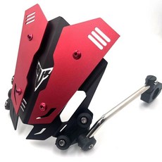 五羊Ube 愛瑪小牛電動車擋風板 前風擋 春風改裝配件 防風鏡, 紅色帶支架, 1個