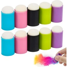 파비케 스펀지 핑거 페인트 10개 세트 세탁 및 재사용 가능한 스텐실용 도구 DIY 페인팅 스케치 잉크 카드 만들기, 1세트
