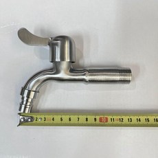 久盈 304不鏽鋼洗衣機水龍頭 網尖嘴加長 拖把池陽臺家用四分單冷快開, 1個, 304不鏽鋼加長洗衣機龍頭