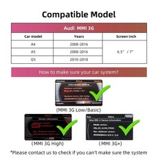 무선 이드 오토 인터페이스 어댑터 시스템용 에어플레이 미러링크 지원, 1. For Audi A4 A5 Q5, 기본