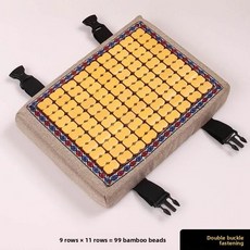 메모리폼 시트 쿠션 코튼 사무실 의자 패드 스툴 직사각형 엉덩이 모던 심플 스타일 홈 데코, M. 라이트카키 + 노란대나무알갱이 (겨울 여름 겸용)