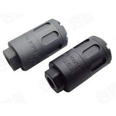 플래시캡 메탈합금 소형 소음기 M416 SLR 14mm 역나사 범용 더미 소염기, 1개, 그레이