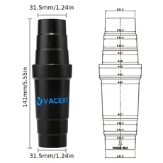 1pc 범용 진공 청소기 호스 어댑터 변환기 4 레이어/5 레이어 진공 청소기 32mm 35mm 39mm 커넥터 액세서리, 01 라이트 그레이